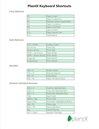 Keyboard Shortcuts